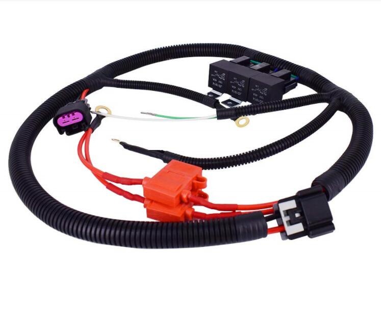 X AUTOHAUX 7L5533A226T Dual Electric Fan Upgrade Wiring Harness Kit For GM 1999-2006 ECU Control Engine Cooling Fan Wire Relay Kit - View #5