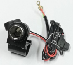 12V/24V Power Outlet socket with bracket mount for Motorcycle