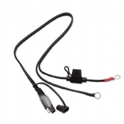 SAE connector with inline fused cable for vehicle/motorcycle