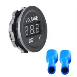 Panel Mount Digital Volt Meter 12V & 24V DC