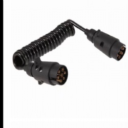 Towing Caravan Truck Electrical Wiring Cable Connector Round 7 Pin Spiral Trailer Wire for European Car Signal Audio