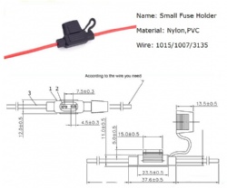 Small Inline Fuse Holder 12V for automotive/boat/motorcycle/trucks